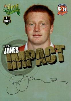 2010 NRL Champions - Impact Signature Gold #IS56 Ben Jones Front
